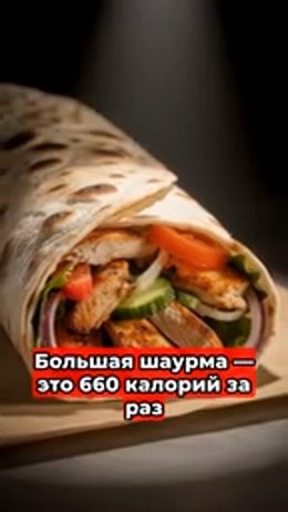 Большая шаурма — сколько это калорий