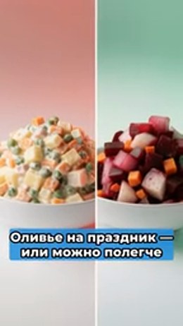Оливье или винегрет — какой салат легче